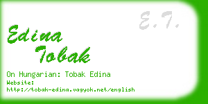 edina tobak business card